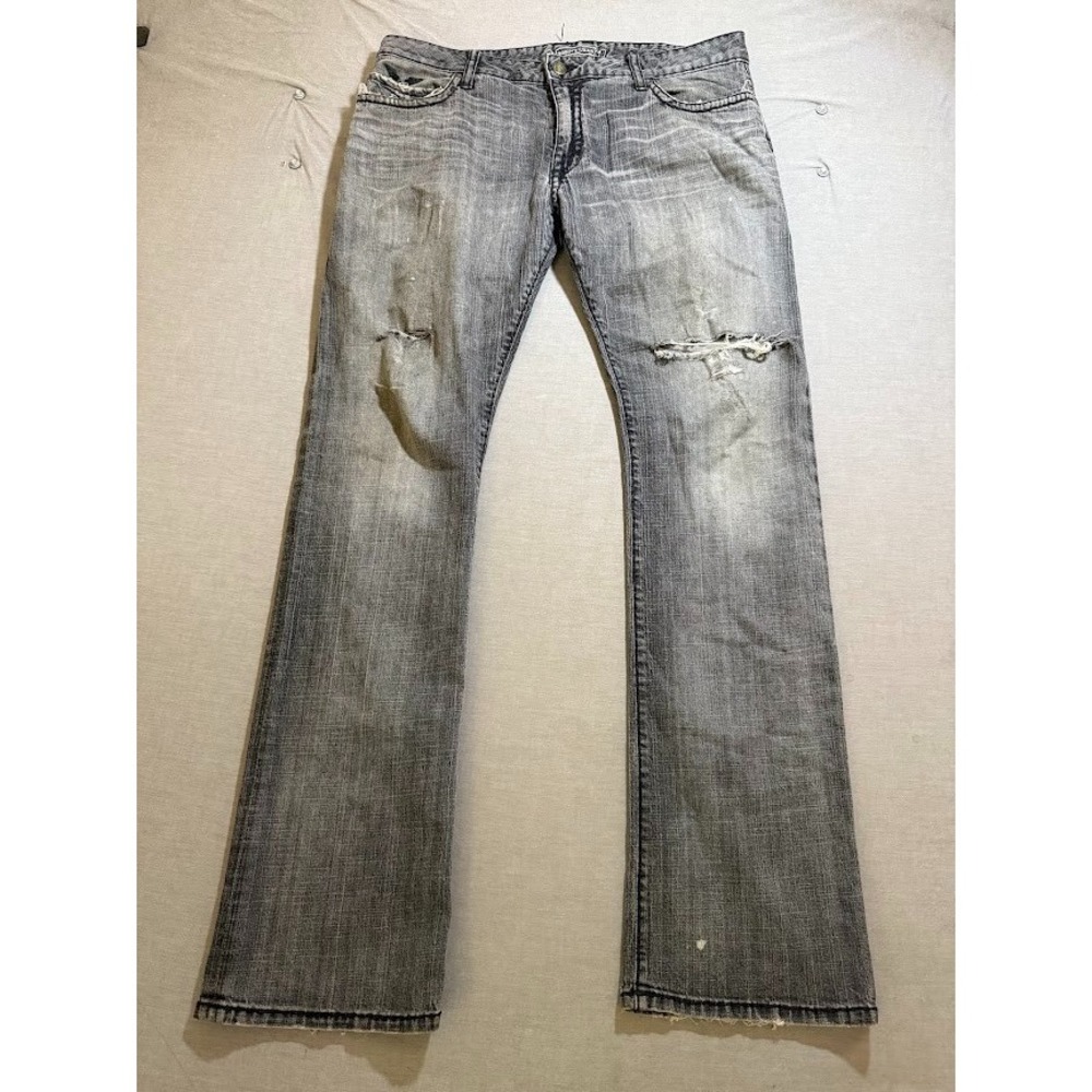 Robin's Jeans Mens 38 Black Denim‎ Punk Studded Pocketed Men 38X34.